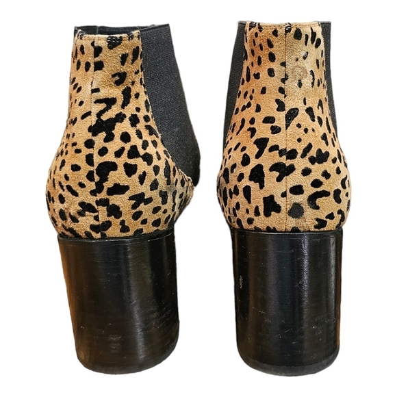 Rag & Bone Boots Alsen Flocked Suede Ankle Chelsea Cheetah Print Size 40 - Picture 6 of 12